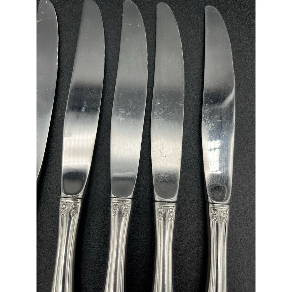 Dinner knife Set Brahms Stainless Distinction Plus By Oneida Silver 6 Pieces